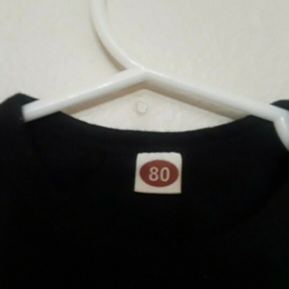 Black Tank Top with Blue and Red Print - Picture 2 of 3